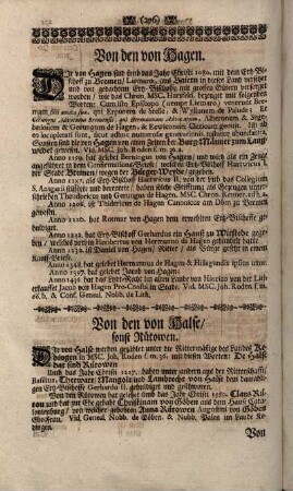 Von den von Hagen.