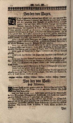 Von den von Hagen.