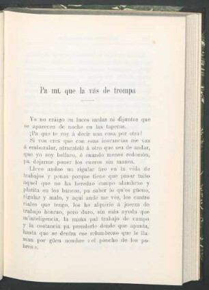 Pa mí, que la vás de trompa
