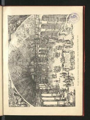 Der große Saal im ehemaligen Lusthaus zu Stuttgart. Nach dem Kupferstich von Brentel 1610
