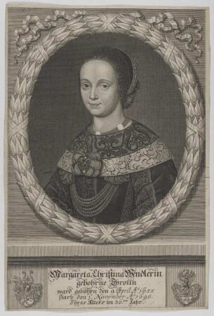 Bildnis der Margaretha Christina Wendlerin