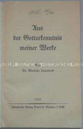 Völkische Schrift von Mathilde Ludendorff