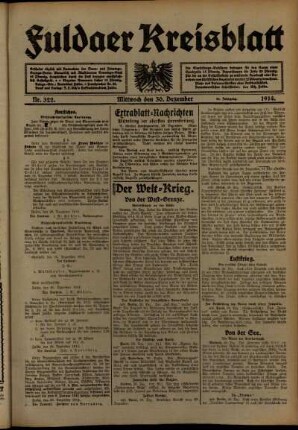 Ausgabe vom Mittwoch, den 30. Dezember 1914.
