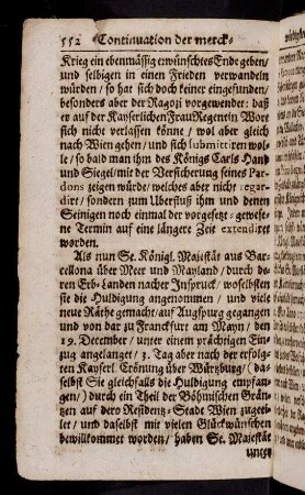 552-561, Als nun Se. Koenigl. Majestaet aus Barcellona ...