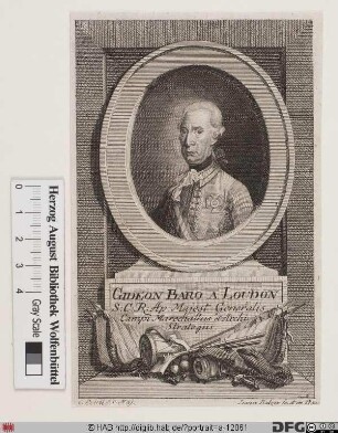 Bildnis Gideon Ernst von Laudon (Loudon, ursprüngl. Laudohn) (1759 Frhr.)