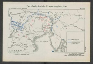 Skizze 33. Der oberitalienische Kriegsschauplatz 1916.