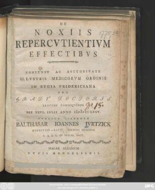 De Noxiis Repercvtientivm Effectibvs