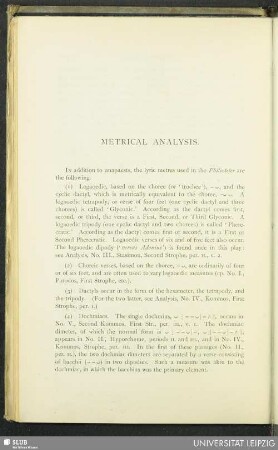 Metrical Analysis