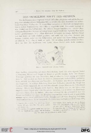 Das orakelnde Haupt des Orpheus