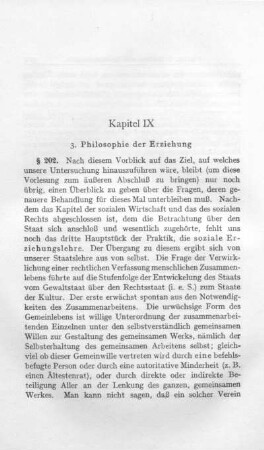 IX. 3. Philosophie der Erziehung