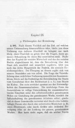 IX. 3. Philosophie der Erziehung