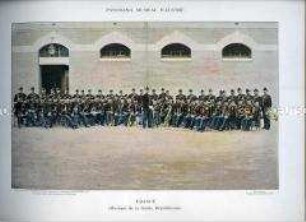 Uniformdarstellung, Musikkorps der Garde, Frankreich, 1898.