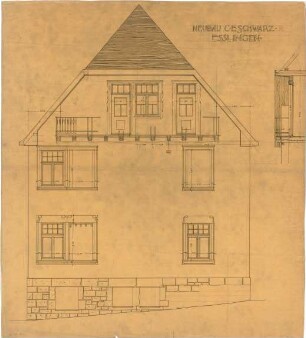 Billing, Hermann; Esslingen, Mühlberger Str. 29 (früher Panoramastr.); Haus Schwarz - Fassade (Ansicht; Detail)