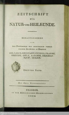 3.1824: Zeitschrift für Natur- und Heilkunde