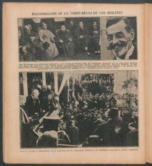 Inauguración de la torre-reloj de los ingleses - [Ilustración]