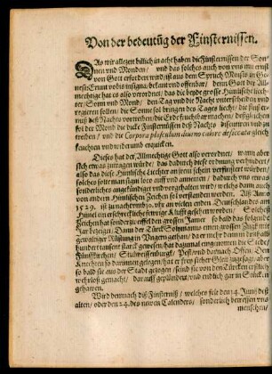 Von der bedeutung der Finsternissen.