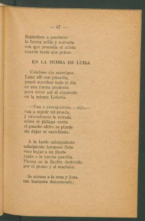 En la tumba de Luisa