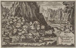 Steinsturz in Savoyen in den westlichen Alpen