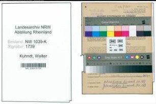 Entnazifizierung Walter Kuhndt , geb. 09.02.1906 (Schuhmacher)