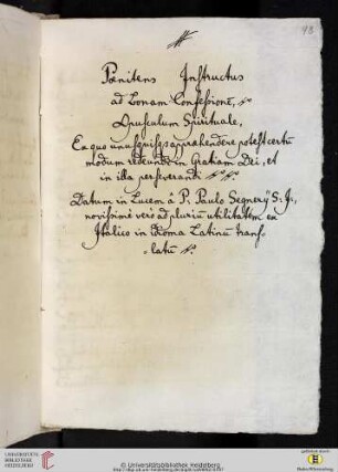 Paolo Segneri: Poenitens instructus