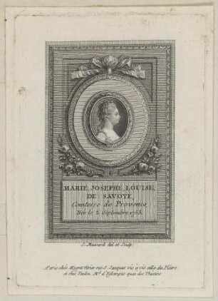 Bildnis der Marie Josephe Louise de Savoye