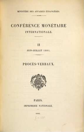 Procès-verbaux, 1881,2 = Juni - Juli