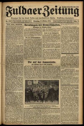 Ausgabe vom Dienstag, den 13. Oktober 1931.
