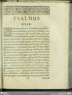 Psalmus XXII.