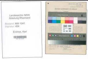 Entnazifizierung Karl Endries , geb. 30.05.1904 (Beamter)