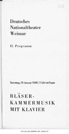 Bläser-Kammermusik mit Klavier
