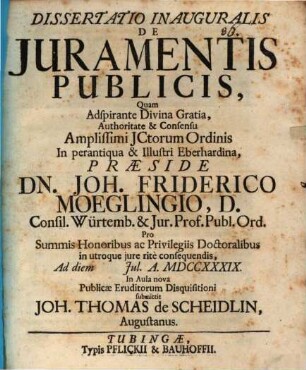 Diss. inaug. de iuramentis publicis