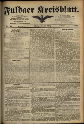 Ausgabe vom Mittwoch, den 24. März 1909.