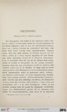Inledning: Problemets Formulering