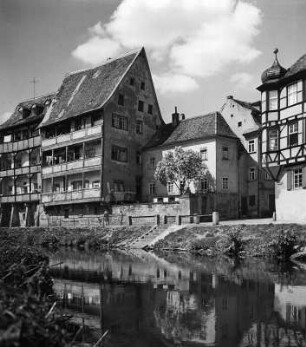 Bamberg. Häuser am Kanal