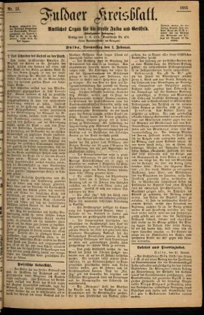 Ausgabe vom Donnerstag, den 01. Februar 1883.