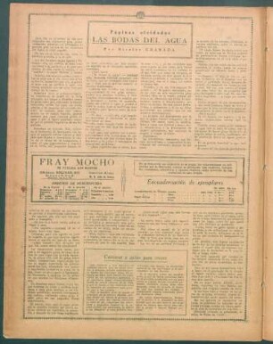 Las bodas del agua : Páginas olvidadas