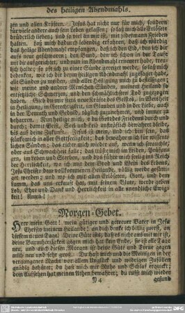 Morgen-Gebet