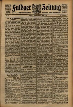 Ausgabe vom Dienstag, den 21. April 1908.