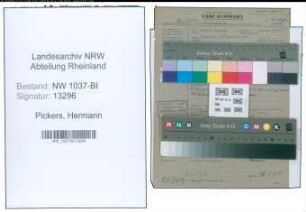 Entnazifizierung Hermann Pickers , geb. 11.08.1892 (Angestellter)
