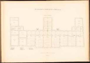 Königliches König-Wilhelms-Gymnasium, Breslau: Grundriss 2.OG 1:75