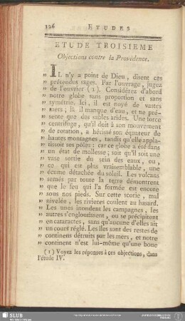 Etude Troisieme Objections contre la Providence
