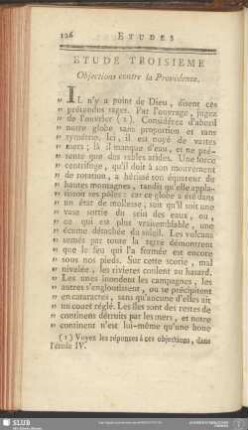 Etude Troisieme Objections contre la Providence
