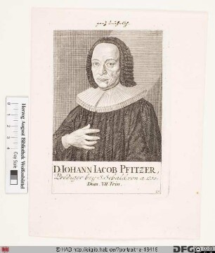 Bildnis Johann Jacob Pfitzer