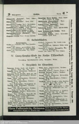 III. Gastwirtschaften