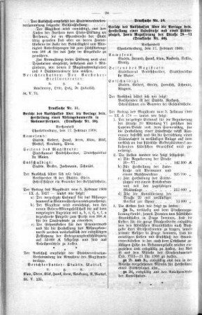 In nicht öffendlicher Sitzung (56,57,58), 24. Februar 1909