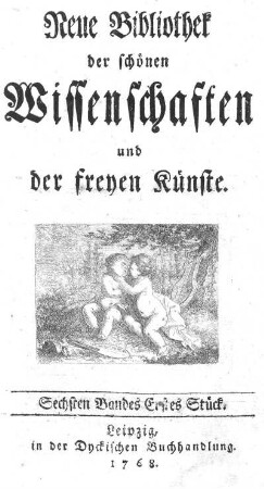 Sechsten Bandes erstes Stück