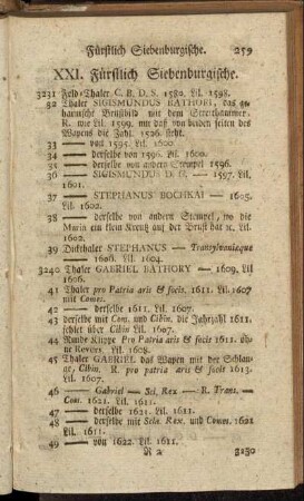 XXI. Fürstlich Siebenburgische. - XXII. Herzoglich-Würtembergische.