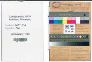 Entnazifizierung Fritz Czirsowsky , geb. 22.03.1895 (Angestellter)