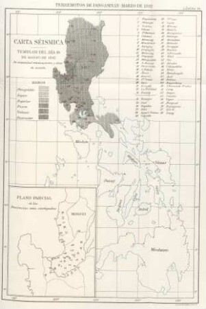 Lámina III. Terremotos de Pangasinán - Marzo de 1892