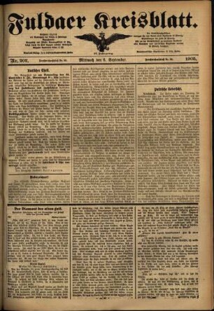 Ausgabe vom Mittwoch, den 06. September 1905.